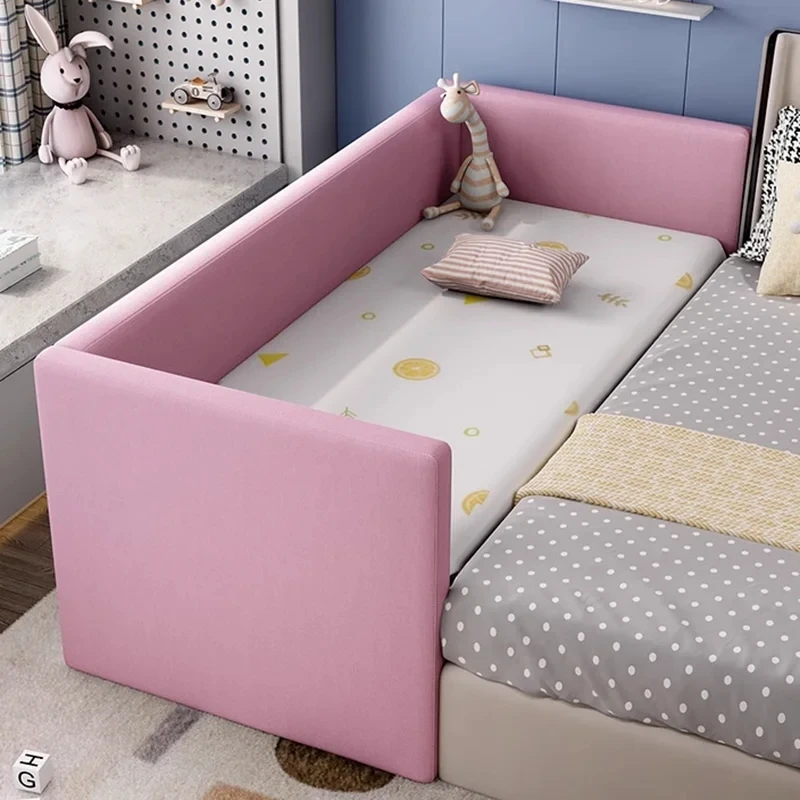 Railing Safety Sleeping Beds Children Single Girls Wooden Luxury Kids Beds Boys Fashion Bedroom Lit Enfants Home Decoration