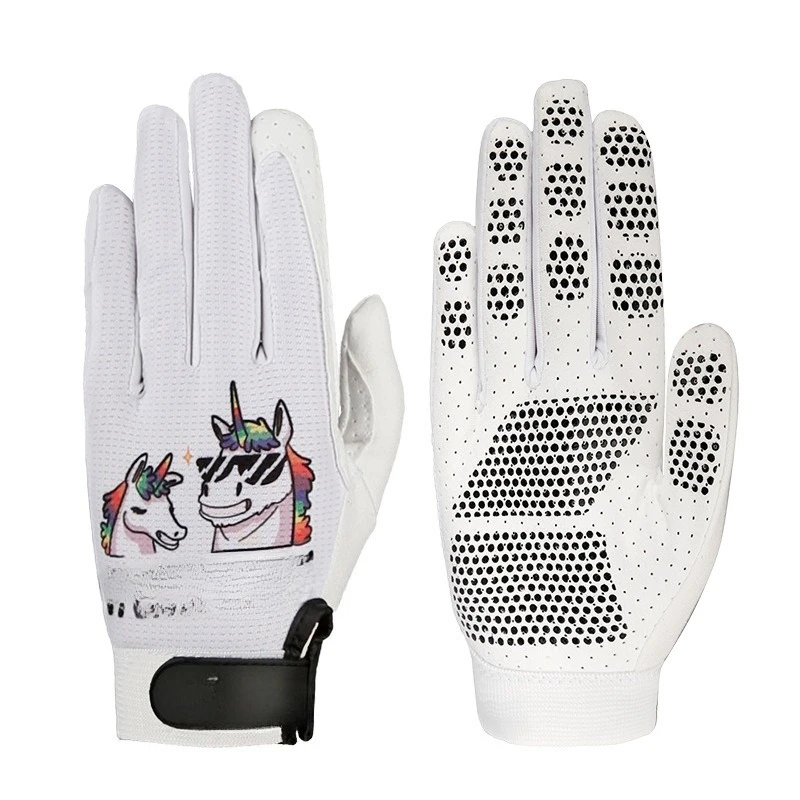 

Equestrian supplies Children's equestrian gloves, riding, unicorn, silicone anti-skid cross-border
