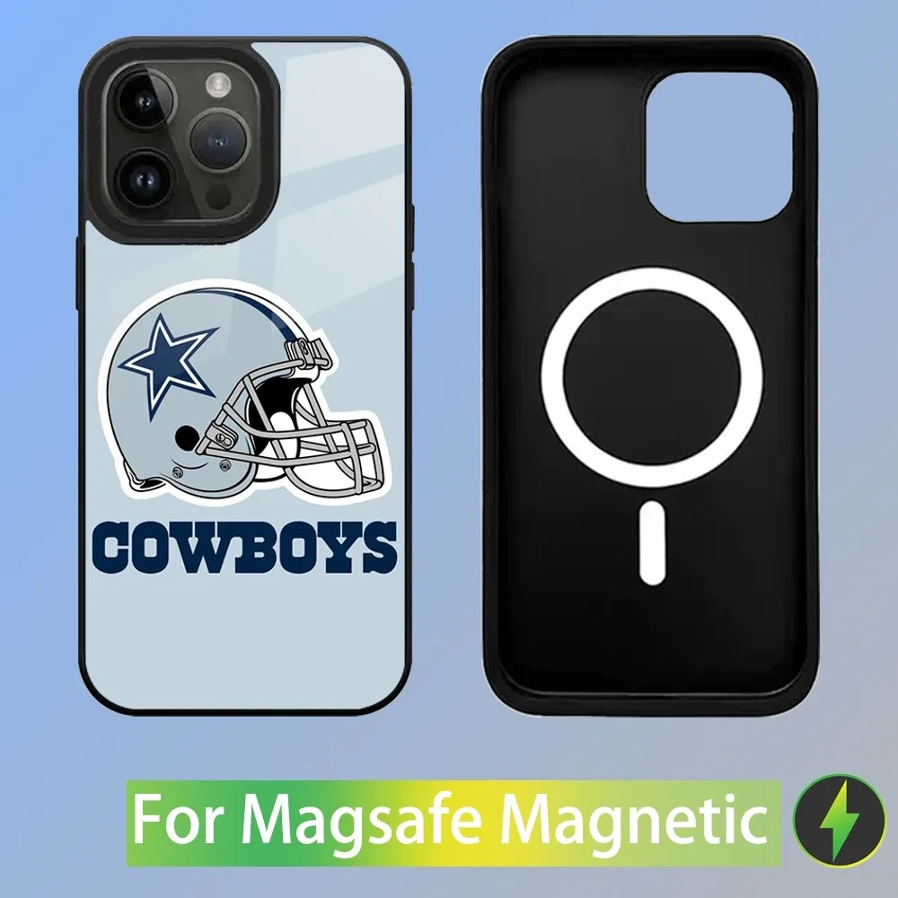 Blue Star D-dallas c-Cowboys-S Phone Case For iPhone 16,15,14,13,12,11,Plus,Pro,Max Mini Magsafe Magnetic Wireless Charging