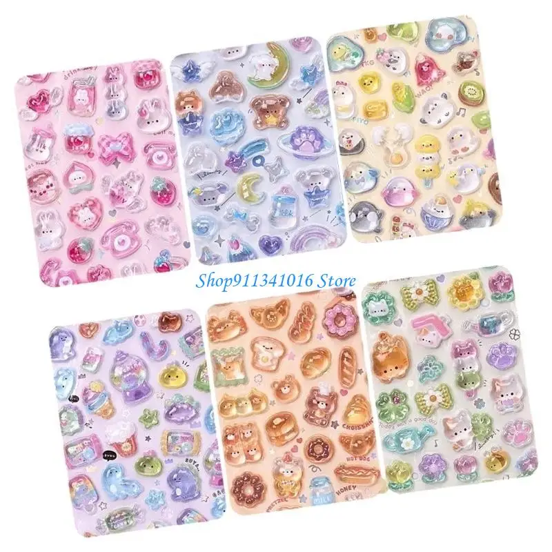  Bubble Decal Resin Decorative Sticker Mini Puffer Sticker Embossed Sticker