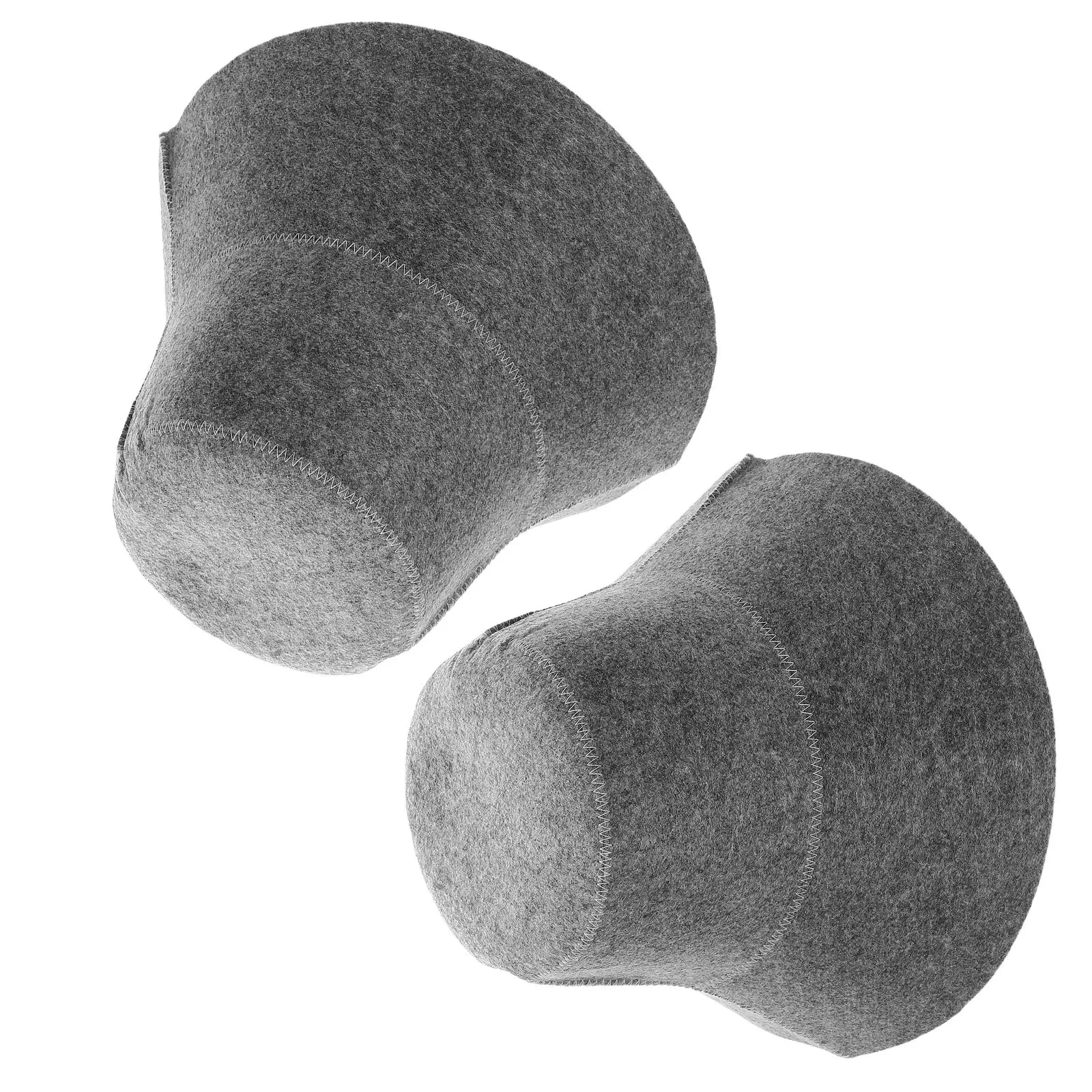 

2Pcs Felt Sauna Hats Water Absorbent Heat Resistant Shower Caps Bath Hats Large Size for Men Women Bathroom Sauna Supplies
