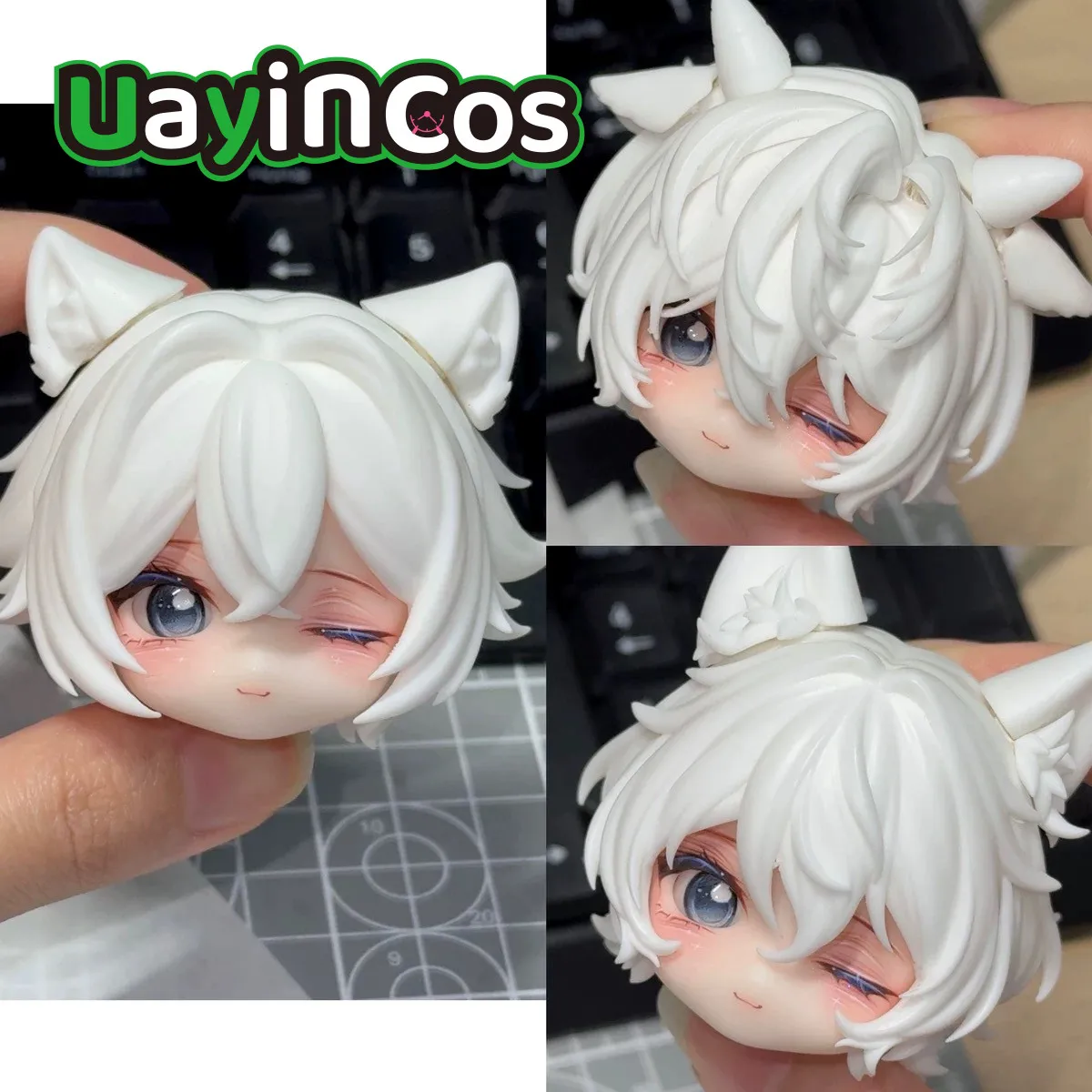 수제 OB11 GSC 페이스플레이트 블랭크 페이스 워터 스티커 페이스 쉘 큰 귀 윙크 BJD 인형 액세서리 게임 애니메이션 장난감 어린이 선물