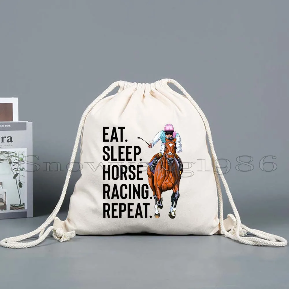 

Funny A Girl Who Loved Horses Horse Racing Equestrian Riding Cute Gifts Horse Girl Drawstring Bags Soccer Backpack Gym Sackpack
