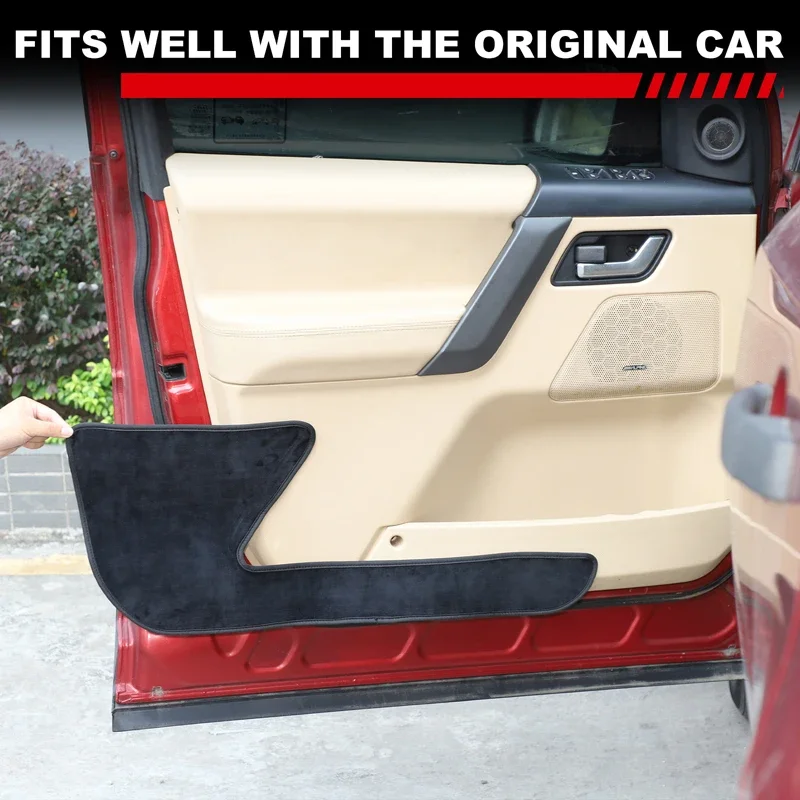 

Car Door Anti-Kick Pad For 2007-2012 Land Rover Freelander 2 LR2 Velvet front and rear door panel protection pad Accessories