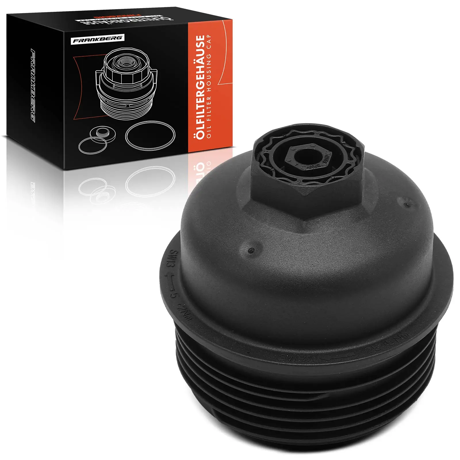 Frankberg 1x oliefilterhuisafdekking voor VW Golf 7 Passat Transporter T6 Tiguan Audi A3 03N115433A