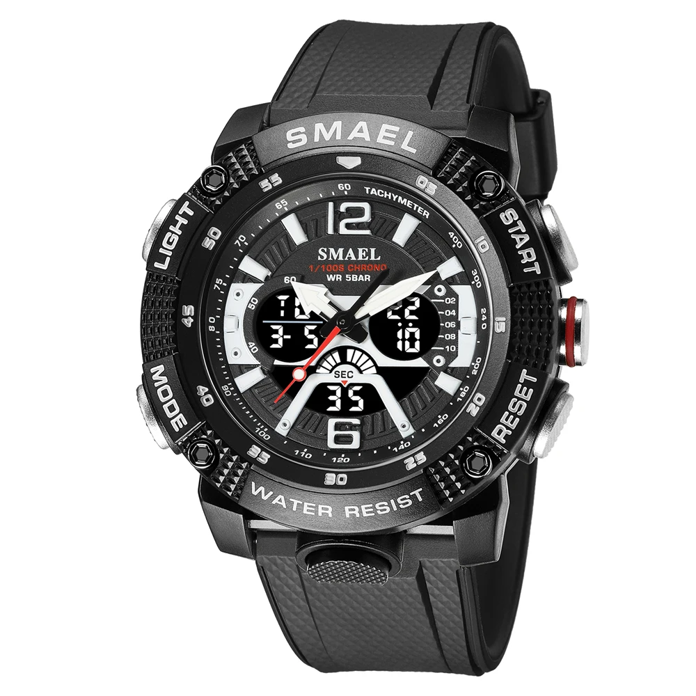 Men's Digital LED Display Sport Watch, Translucent Strap