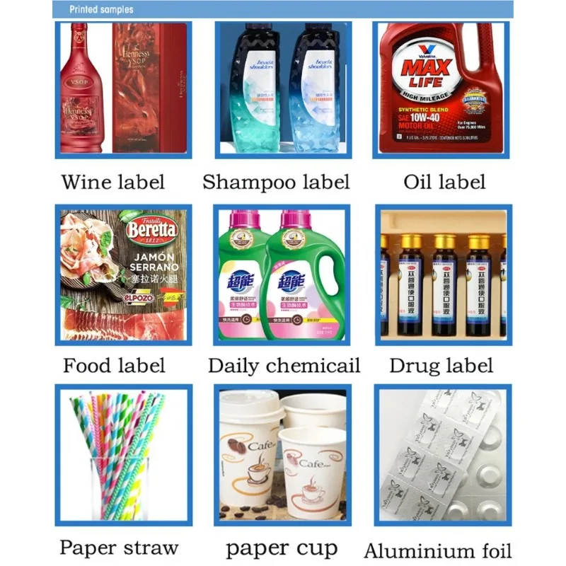 High Speed 4 6 Color Large Size Flexographic Water Bottle Label Printing Machine Paper Cup Printing Machines Label