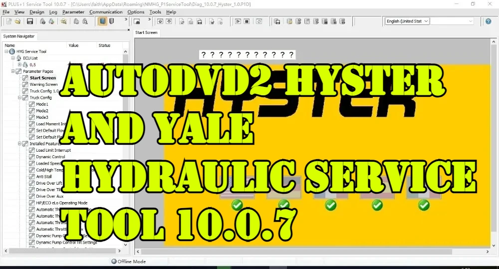 

AutoDVD2 Hyster And Yale Hydraulic Service Tool 10.0.7