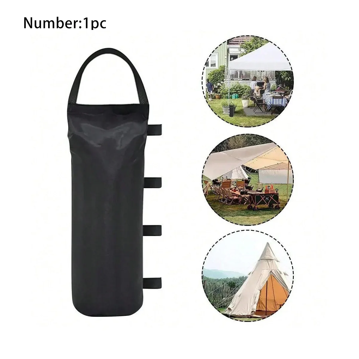 4 Stück Sandsäcke für Outdoor-Zelte, zylindrische Gewichtssäcke für Terrassenschirme, strapazierfähig, 800D Oxford-Stoff, reißfest, winddicht