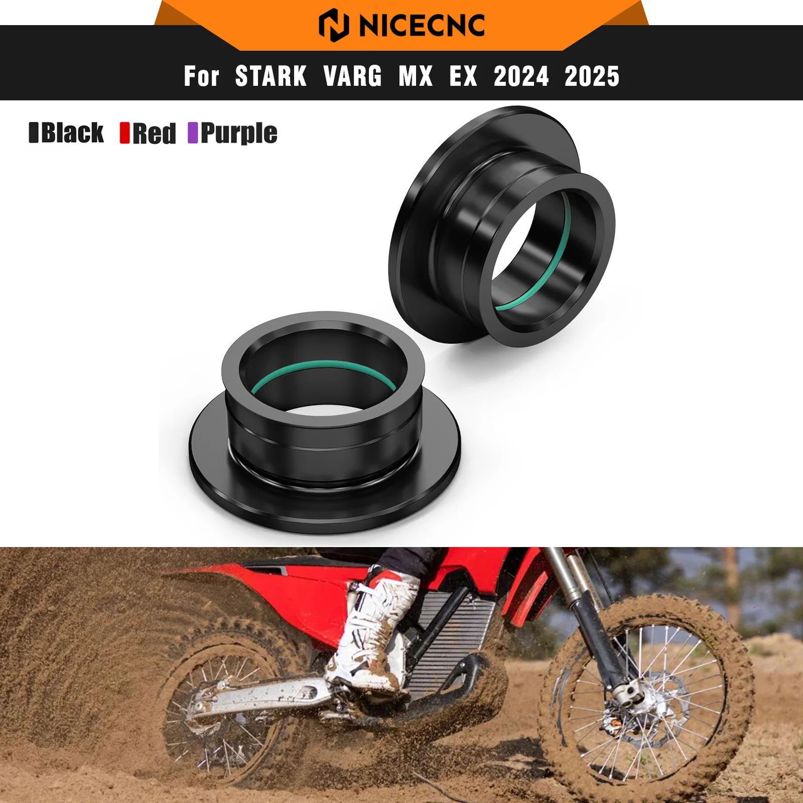 

NICECNC для STARK VARG MX STARK VARG EX 2024 2025 электрический велосипед для бездорожья, проставки для заднего колеса, воротники, алюминиевые