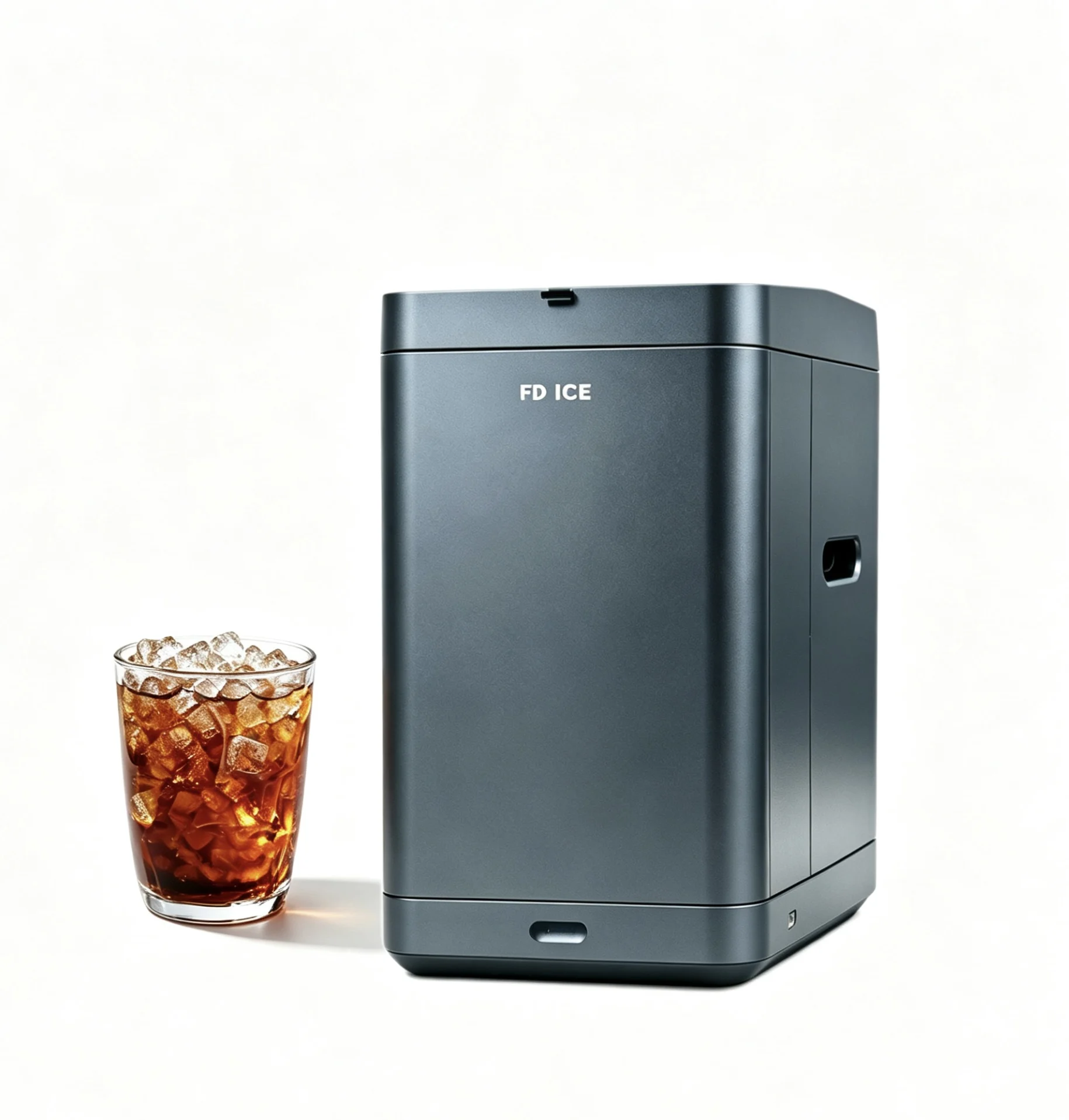 Battery Powered Nugget Ice Maker Portable 12V DC Chewable Ice Machine For Camping RV Outdoor 15KG/24H Self Cleaning