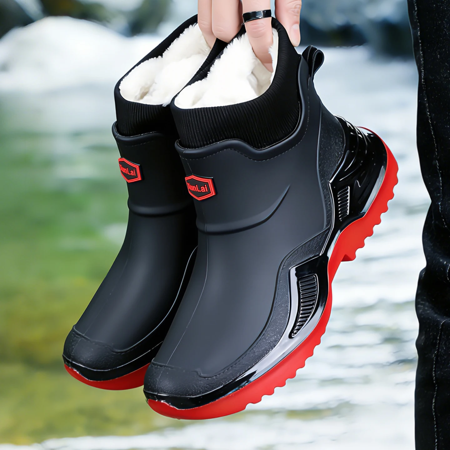 Men Shoes Size 46 - Sepatu Hujan Pasangan Anti Air Baru,