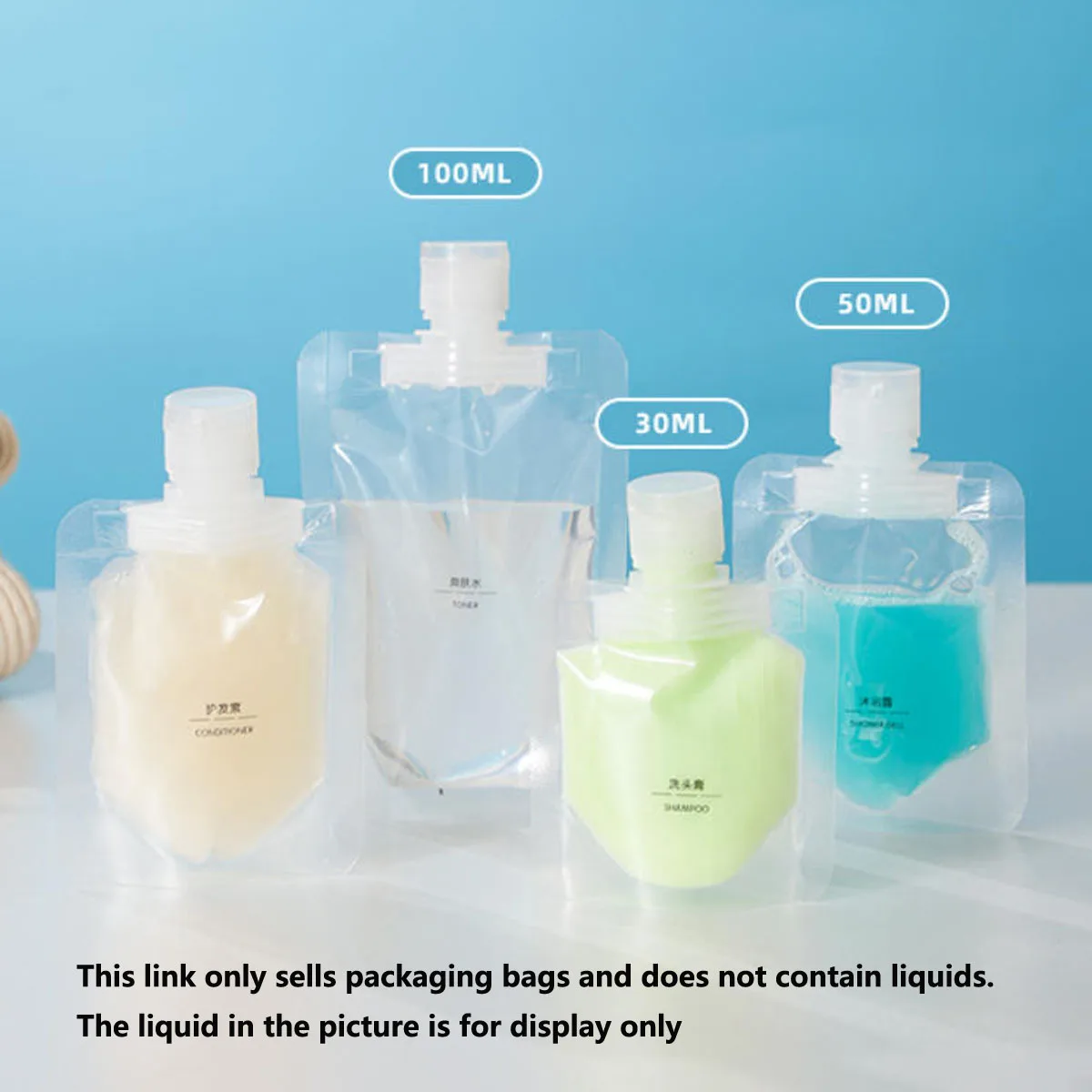 5x 10X Cosmetische Zakken Draagbare 30 ml 50 ml 100 ml Reizen Opslag Lotion Verpakking Flip Deksel Tas voor Lotion Shampoo Gezichtscrème Handzeep