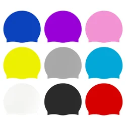 Free Design Logo for Stock Silicone Swimming Caps for Kids Diving Caps Adult and Male Waterproof and HIgh Elastic silicone hat