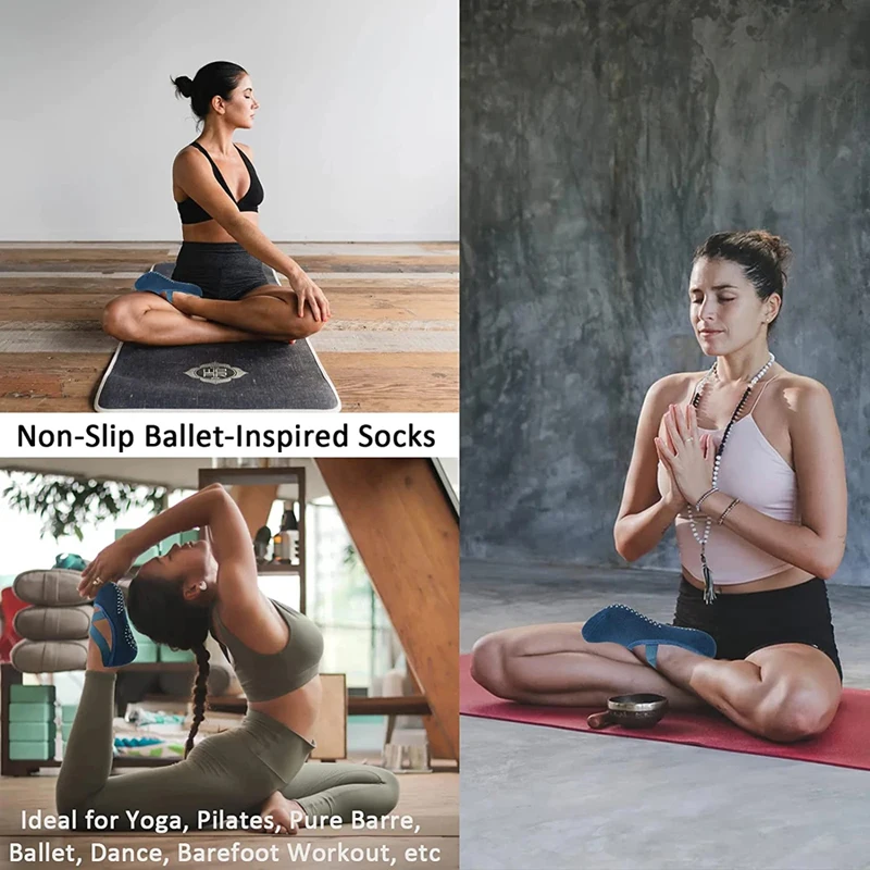 Frauen Hohe Qualität Atmungsaktive Yoga Socken Silikon Non-Slip Bandage Pilates Socke Damen Ballett Tanz Fitness Workout Baumwolle Socken – Detail 13