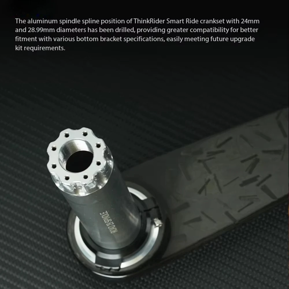 Power Meter Road Bike 24mm Titanium Carbon Fiber Crank Set Ultra Light Road Gravel  Carbon Fiber Bike Crank Arm Set