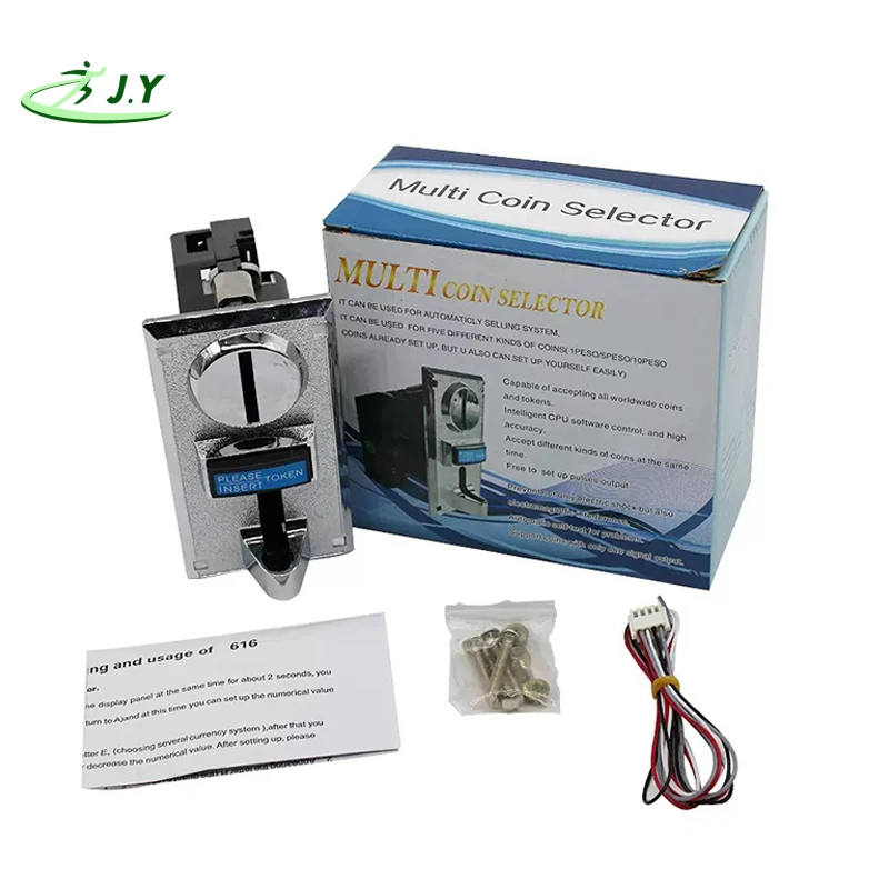 616 Multi-Coin Selector for Vending & Arcade Machines - Programmable Coin Acceptor with 6-Currency Recognition