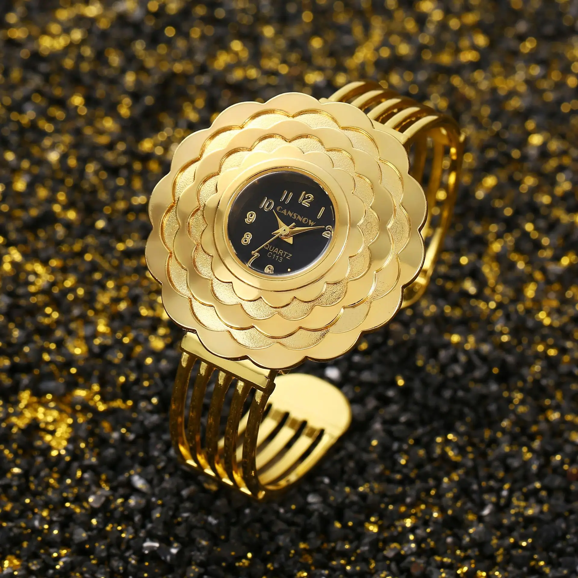 Fashion Women Watch Luxury Diamond Flower Dial Ladies Watches Elegant Stainless Steel Bracelet Quartz Female Wristwatch reloj