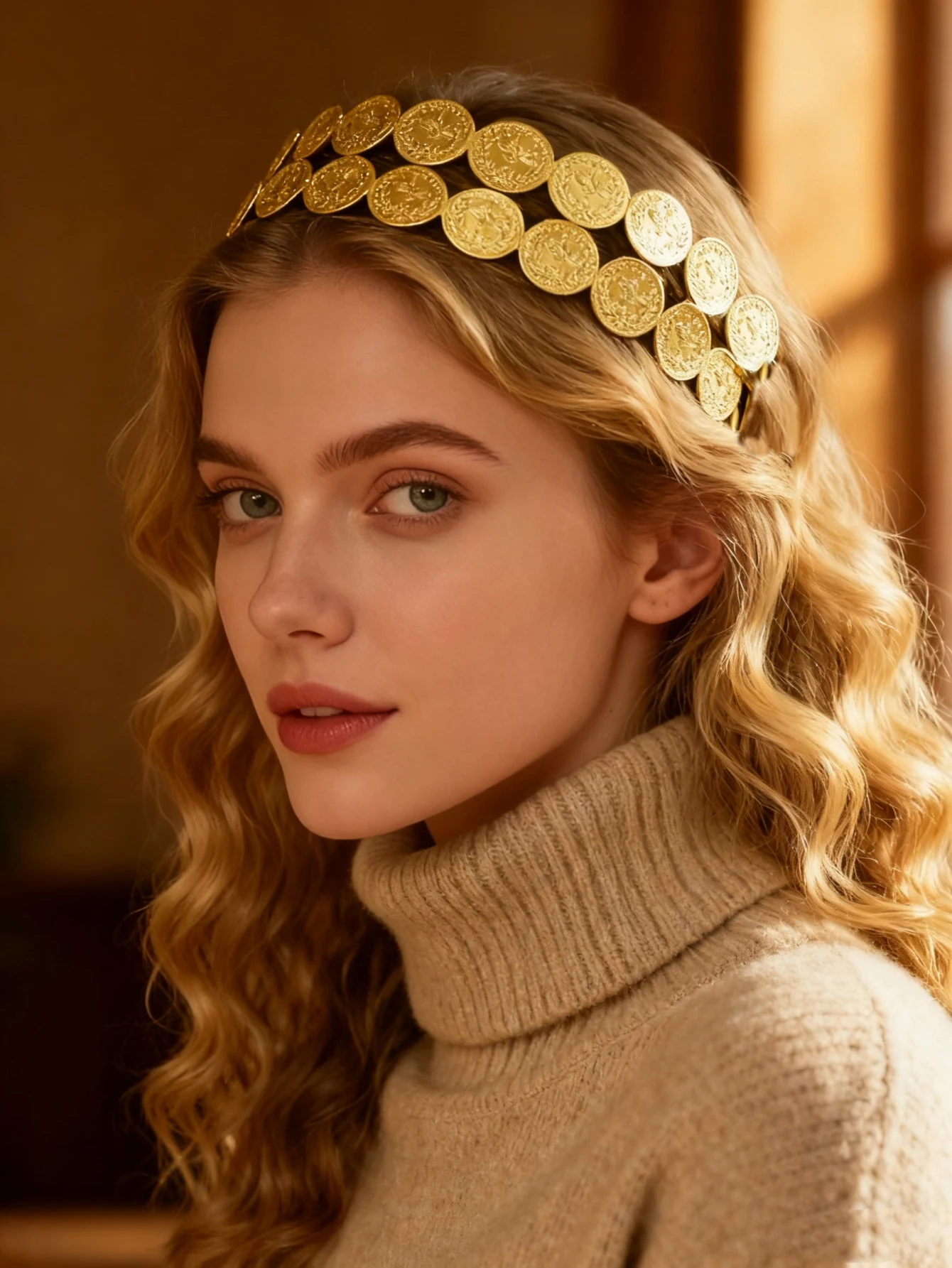 

Single/DoubleLoop Women's Headband Ottoman Pattern Palace Vintage Style Bridal Hair Accessory Middle Eastern Festival EventHeair