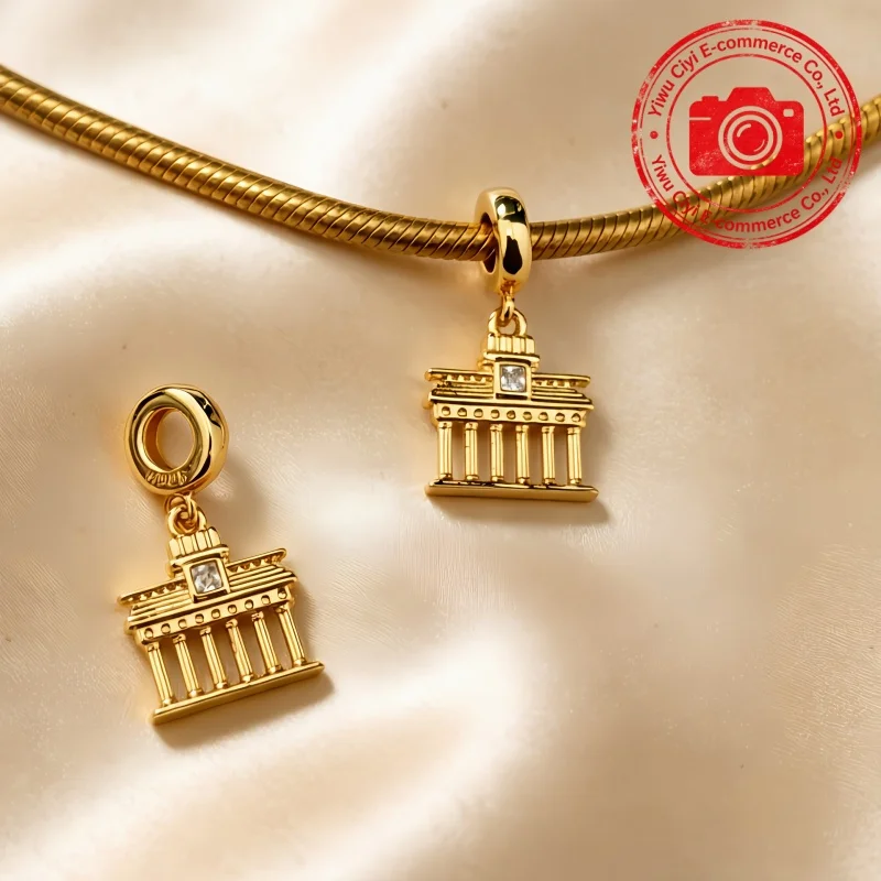 Gold Color World Landmark Dangle Charms Big Ben Eiffel Tower Heart Starfish Pendant Beads Fit Charm Bracelets DIY Jewelry Making