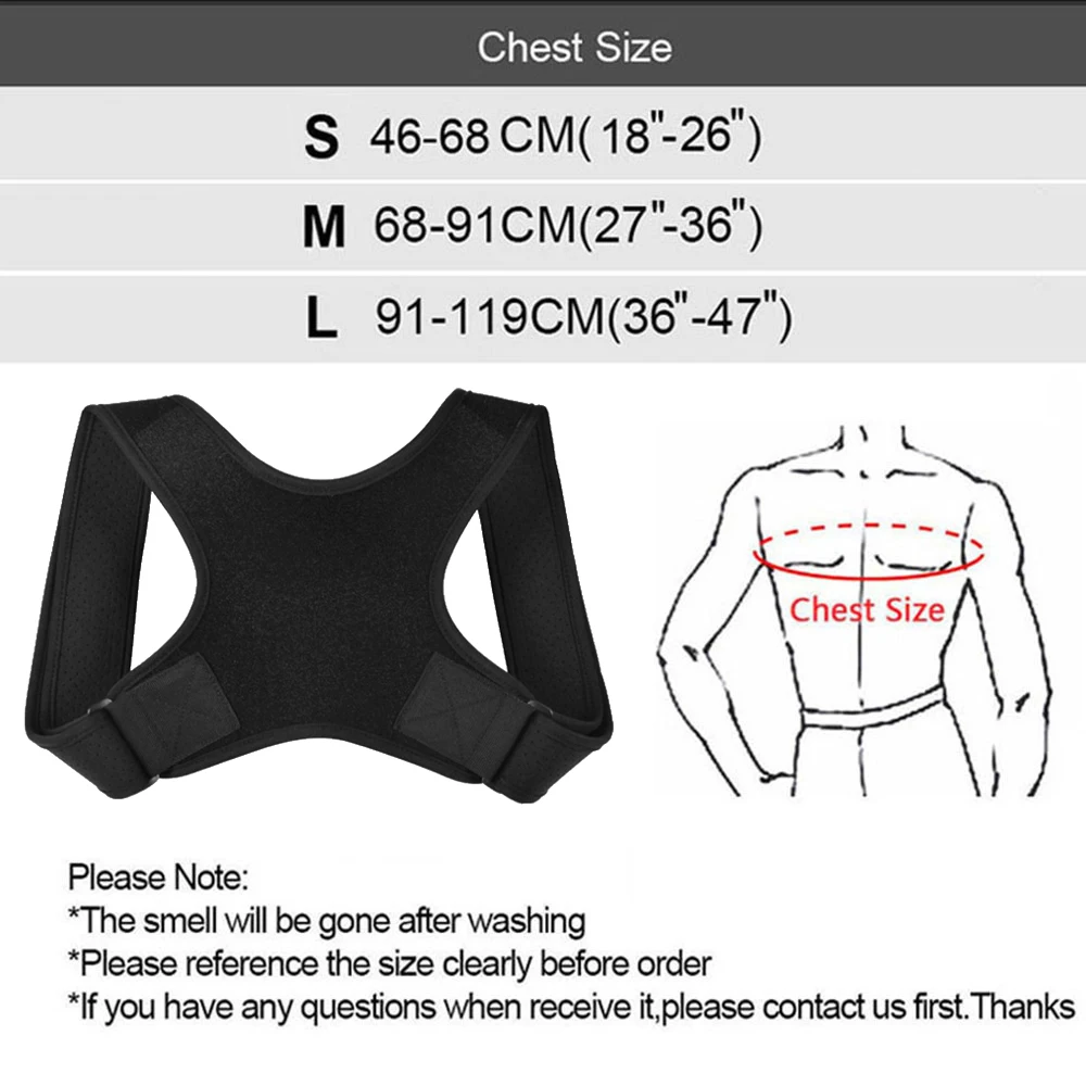 1PCS Back Posture Corrector Belt Adjustable Clavicle Spine Back Shoulder Lumbar Posture Correction for Women Men,Orthopedic Belt