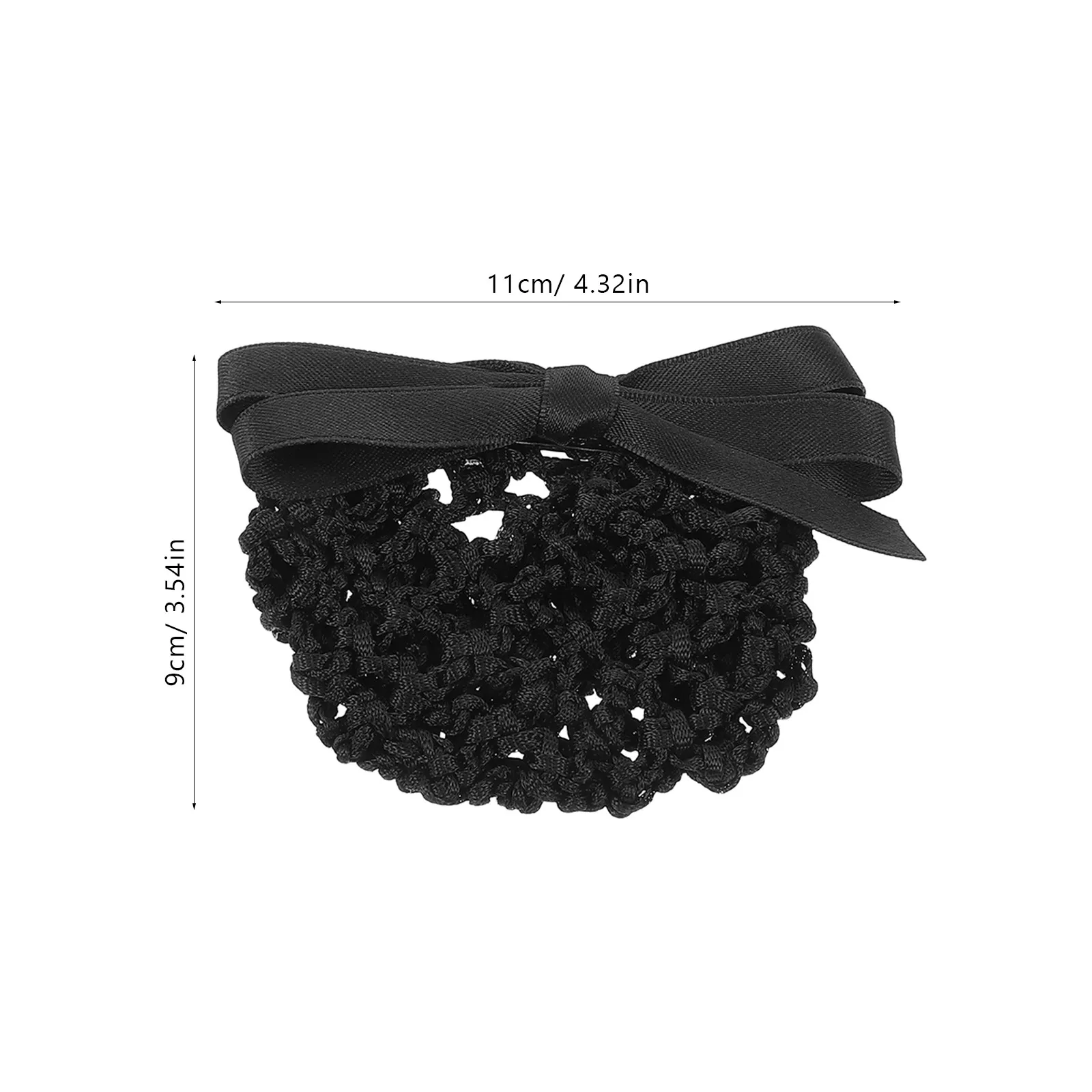 2Pcs Bowknot Hair Net Breathable Mesh Bun Cover Soft Comfortable Hair Accessory Quick Hairstyle Fix Nurses Flight Attendants