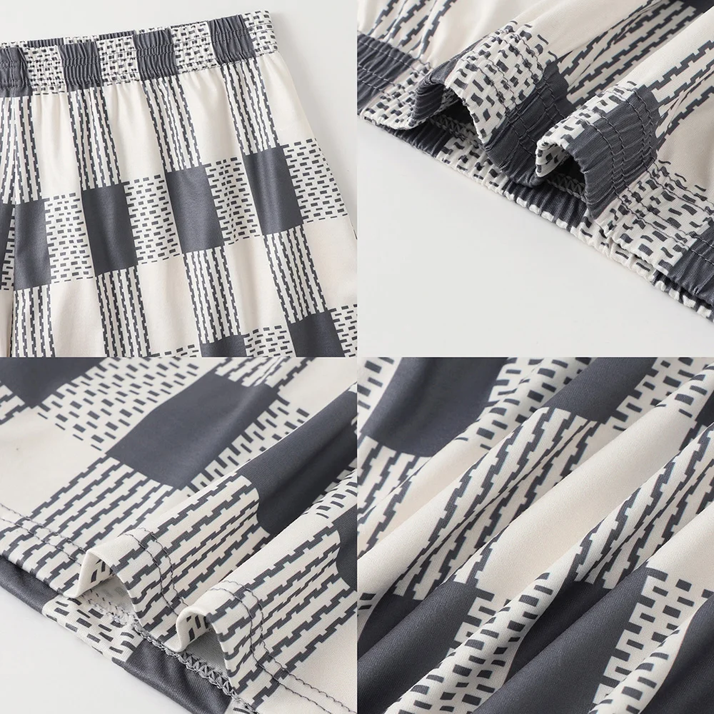 5 Stück karierte bedruckte Aro-Hosen, lockere und atmungsaktive Hosen mit flachen Ecken für lässige und bequeme Kleidung für ältere Menschen, Herren-Boxershorts – Detail 8