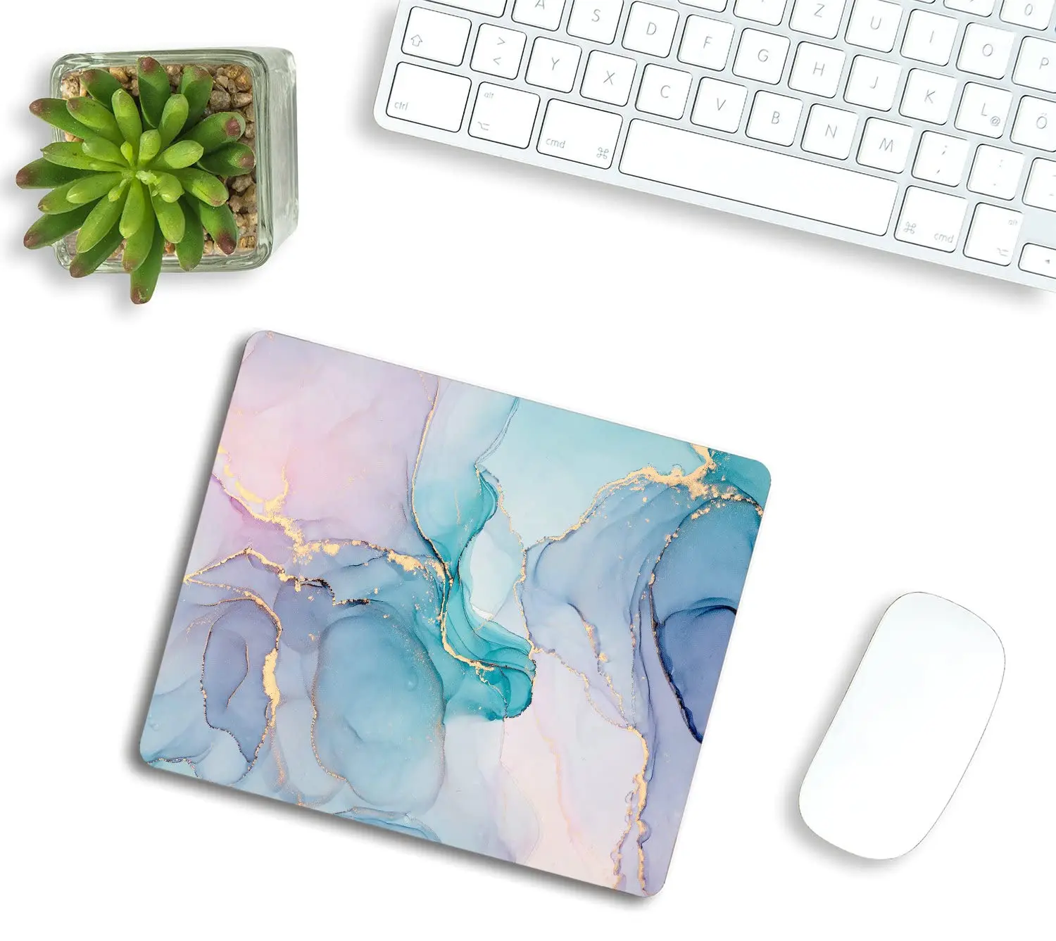 Hot-Selling Retro Marbles Printing Square Mouse Pads Comfortable Gaming Mousepad Mouse Mat Keyboard Mats Desk Pad 22x18cm