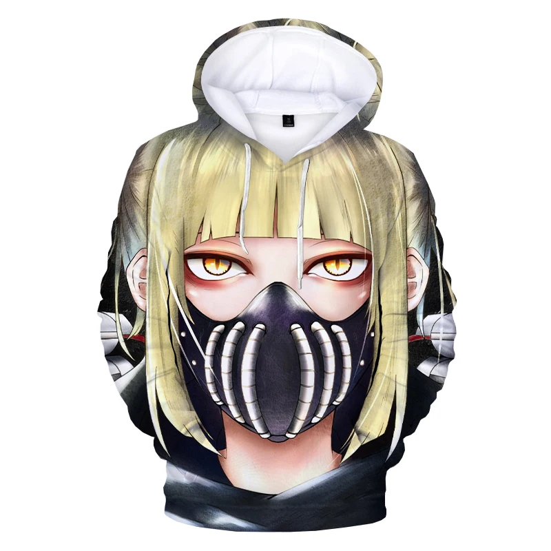 High Street Anime Himiko Toga 3d Bedrukte Hoodie Sweatshirts Mannen Vrouwen Mode Casual Pullover Mijn Held Academia Harajuku Hoodies