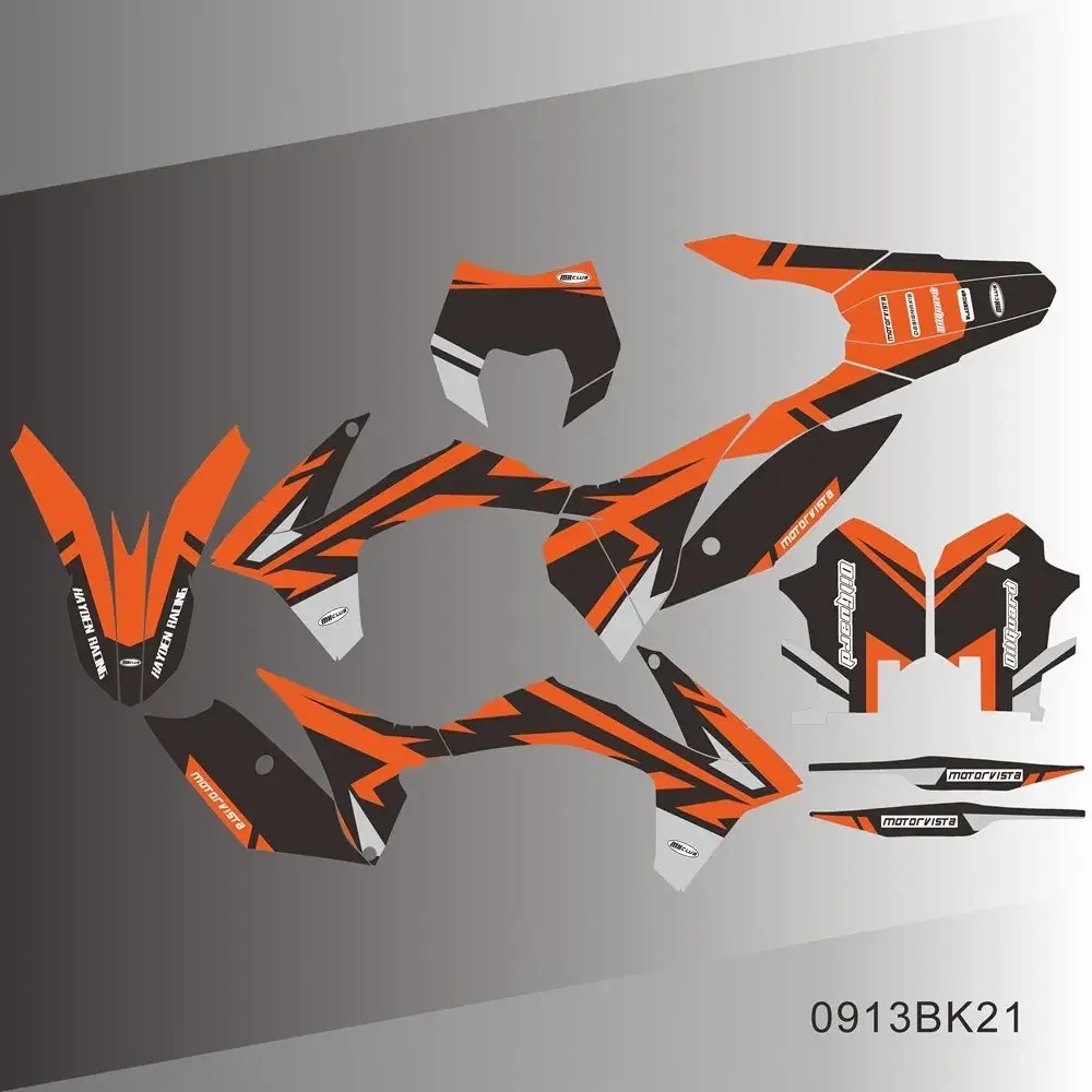 

Для KTM EXC EXC-F 125 250 300 350 450 2012 2013, графические наклейки, наклейки для мотоцикла, фон, индивидуальный номер, имя