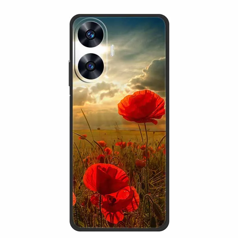 For Realme Narzo N55 Case Luxury Soft TPU Silicone Marble Cover for Realme C55 RealmeC55 Cases Realme narzoN55 Fundas Cute Para