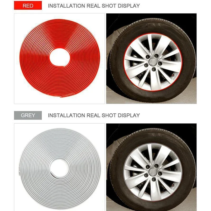 8M Anti-scratch Strip Car Rim Protect Strip Car Styling Tool Car Accessory Wheel Edge Protector Car Wheel Sticker For Auto Car