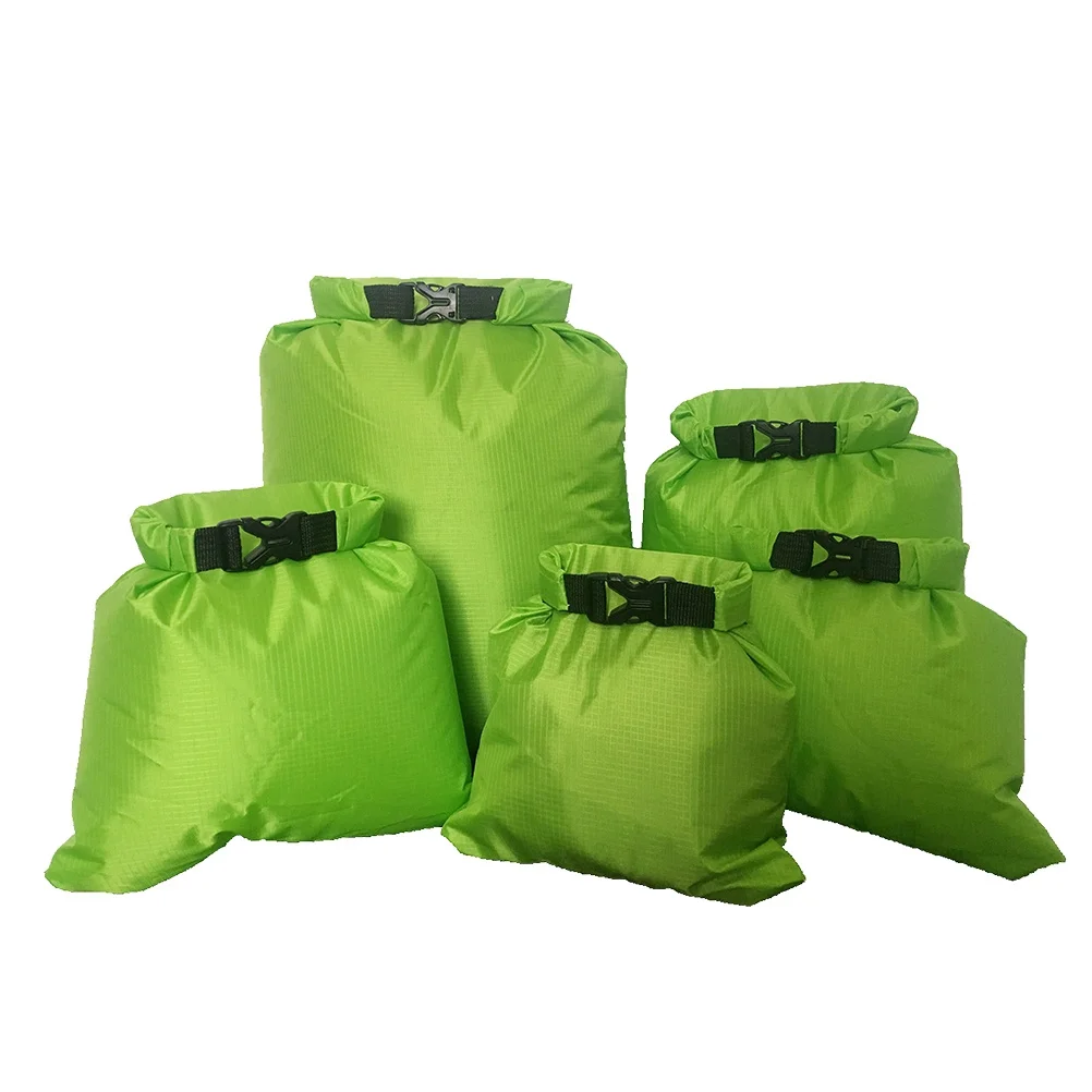 5Pcs Waterproof Dry Bags Set Multipurpose Lightweight Roll-Top Sealed Storage Pouch for Camping Boating Kayaking Rafting