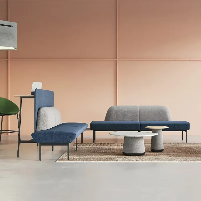 Commercial lounge seats, high-back privacy fabric seats, hotel lobby waiting area, modular office reception sofa