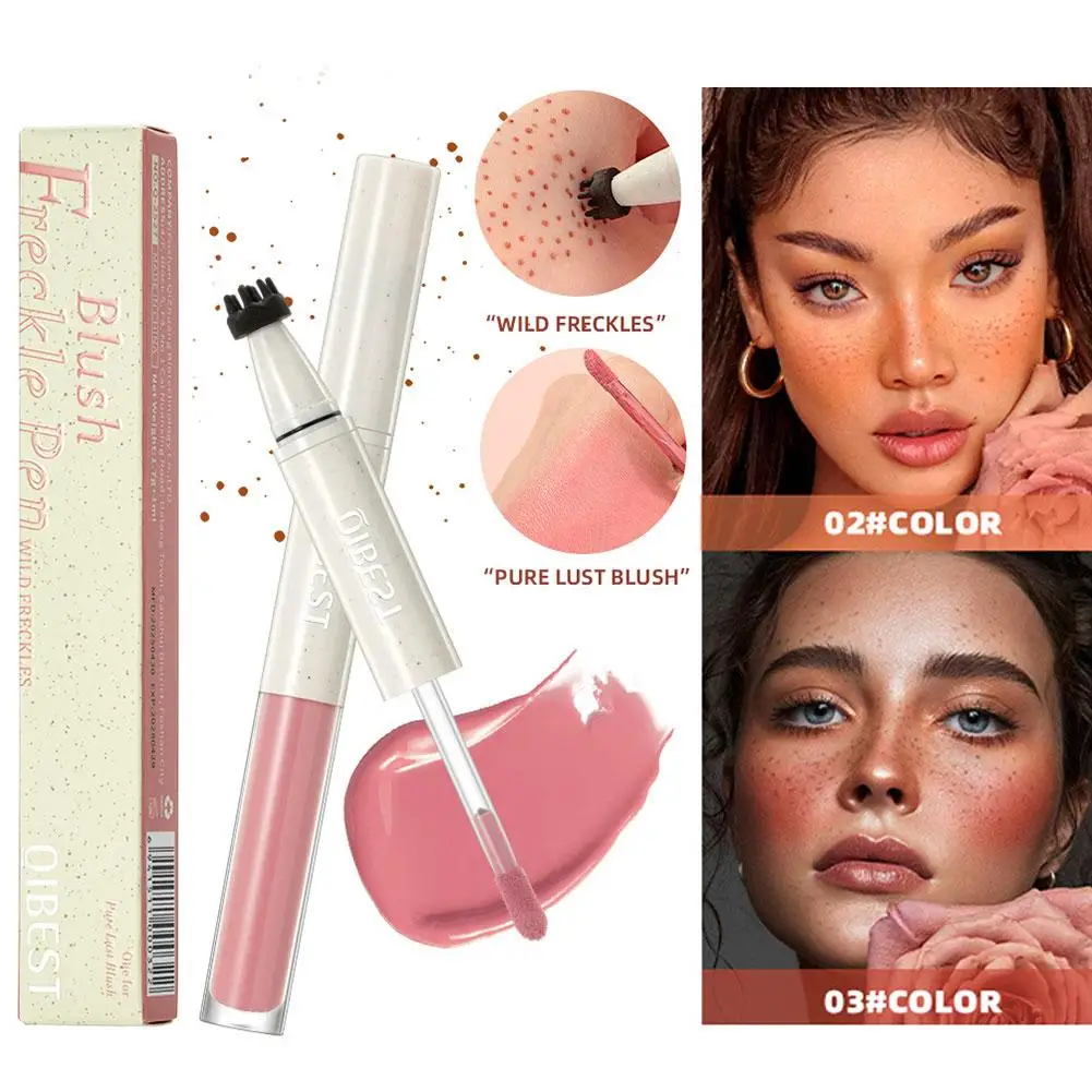 Stylo tampon pour taches de rousseur à Double extrémité, fard à joues liquide naturel en 1, stylo de maquillage, bâton multi-usage étanche, taches de rousseur durables 2 G0Y2