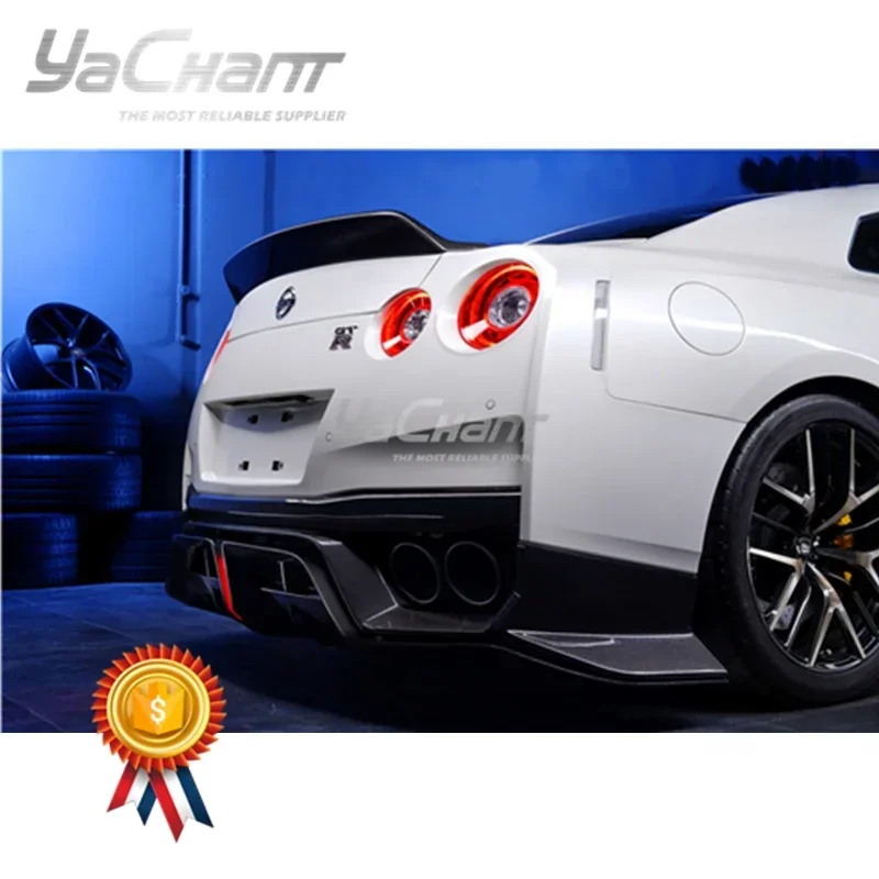 

Карбоновое крыло на крышку багажника, подходит для R35 GTR CBA DBA EBA 2008-2020, стиль YC DESIGN, задний спойлер.