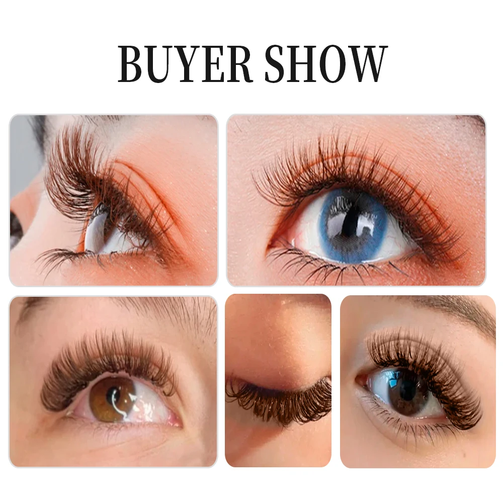 Goddess Brown YY Shape Lashes Double Tips Hand Woven Premium Soft Light Natural YY Eyelashes Extension