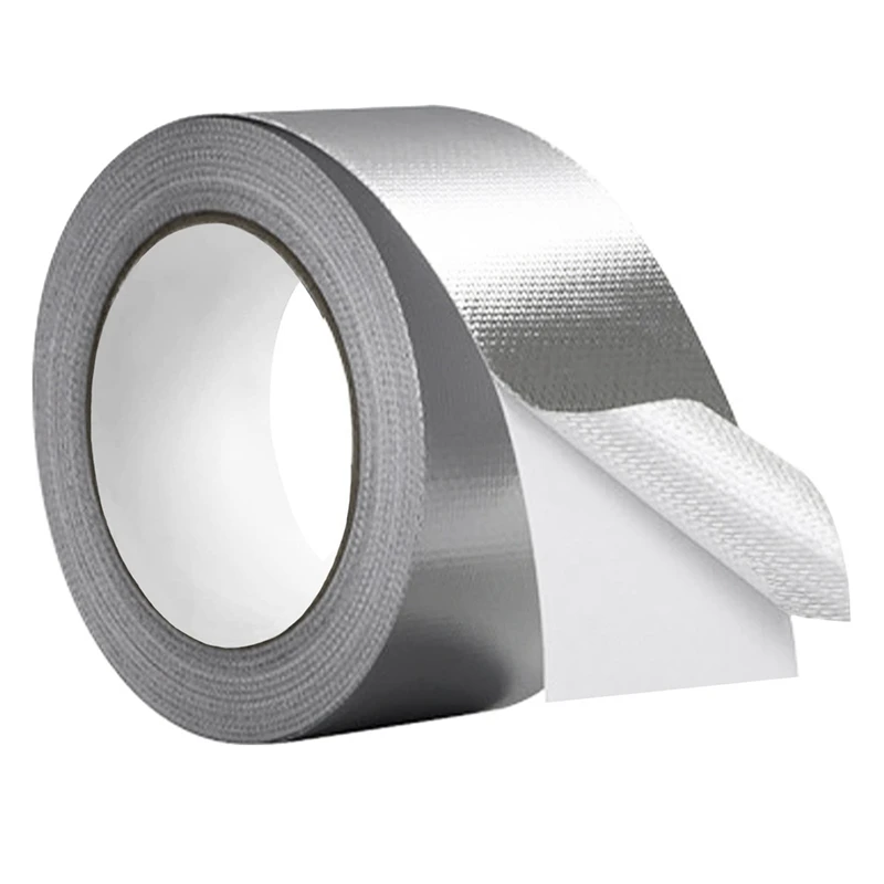 

Glass Fiber Cloth Aluminum Foil Tape (5.9Mil Thick), High Temperature Insulation Adhesive Metal Duct Tape