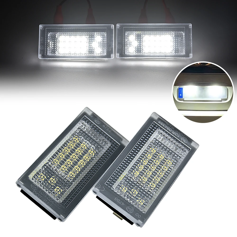 

For BMW Mini Cooper R50 R52 R53 2001-2006 Full LED Light Canbus 51247114535 2pcs LED Number License Plate Light