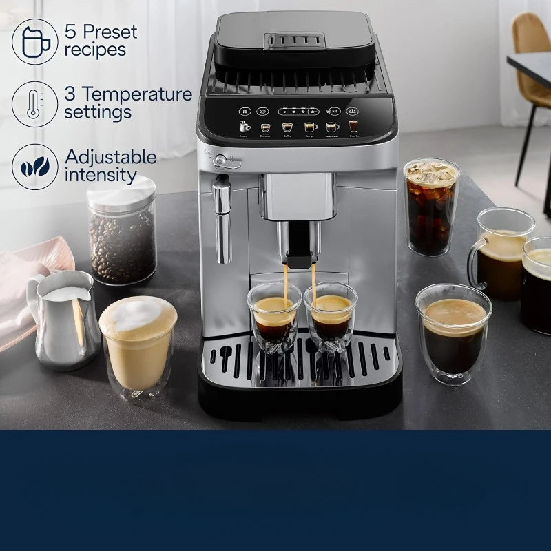 Magnifica Evo Automatic Espresso & Coffee Machine Cappuccino, Iced Coffee, Built-in Grinder,home.