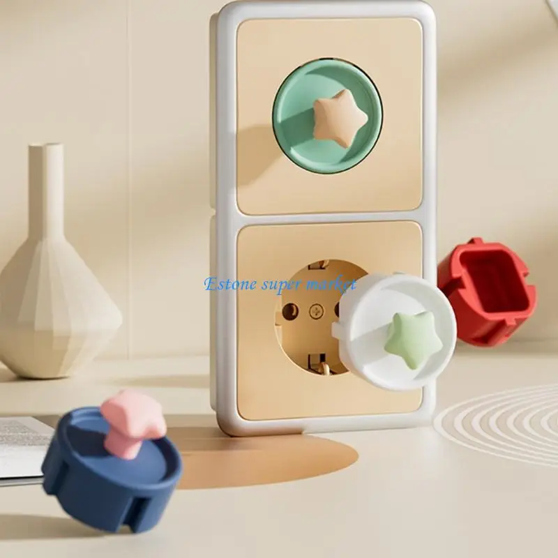 090B أغطية مخارج كهربائية مقاومة للطفل، قطعة واحدة/10 قطع من السيليكون لحماية قابس سلامة الطفل لرياض الأطفال المنزلي