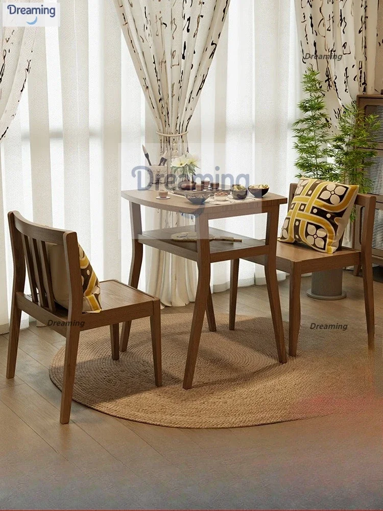 

Balcony table and chairs Small tea table combination Leisure mini tea table Three-piece set Household small apartment