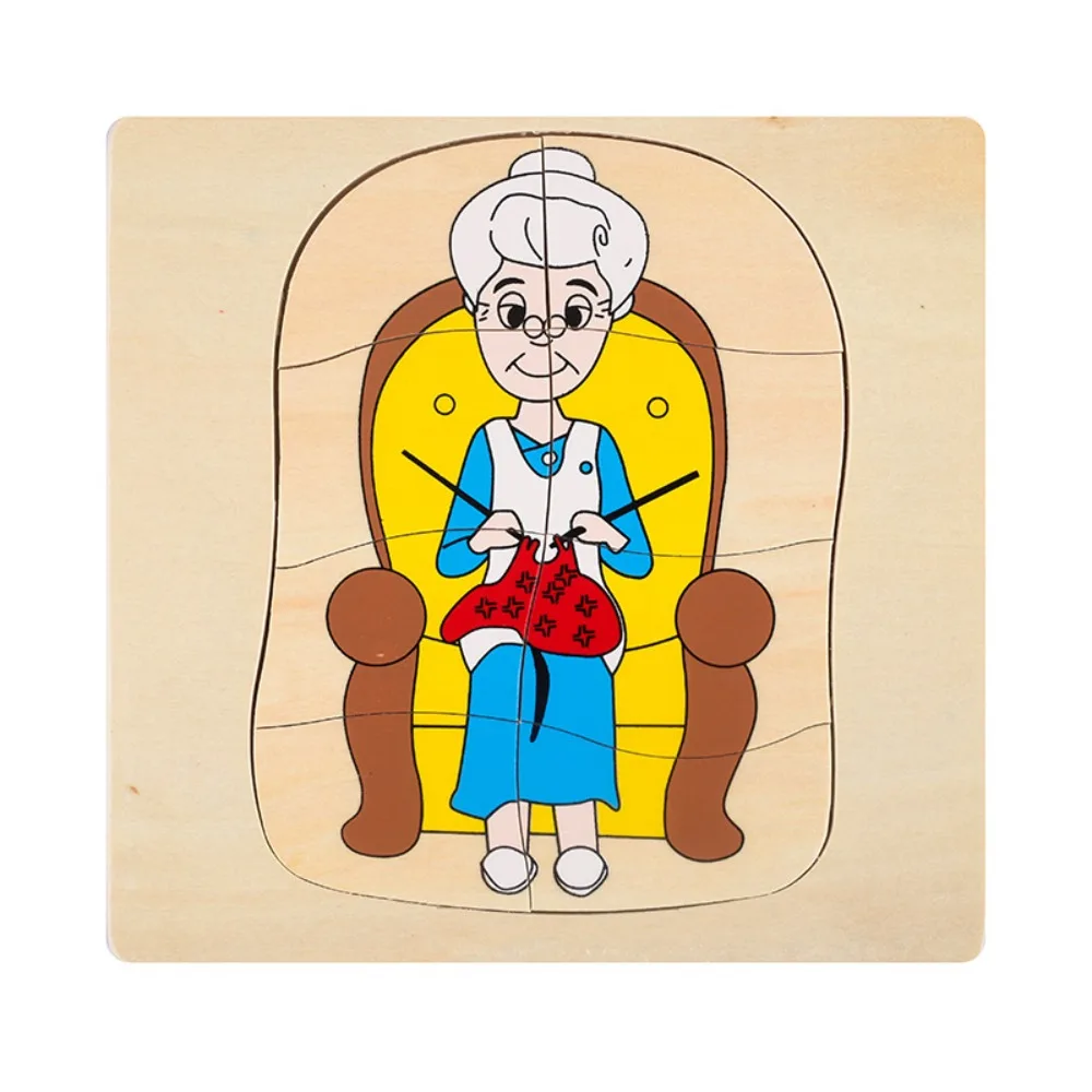 

Matching Toys Life Cycle 3D Puzzle Montessori Animal Plant Life Multi-Layer Jigsaw Challenges DIY Growth Puzzles Wooden Toys