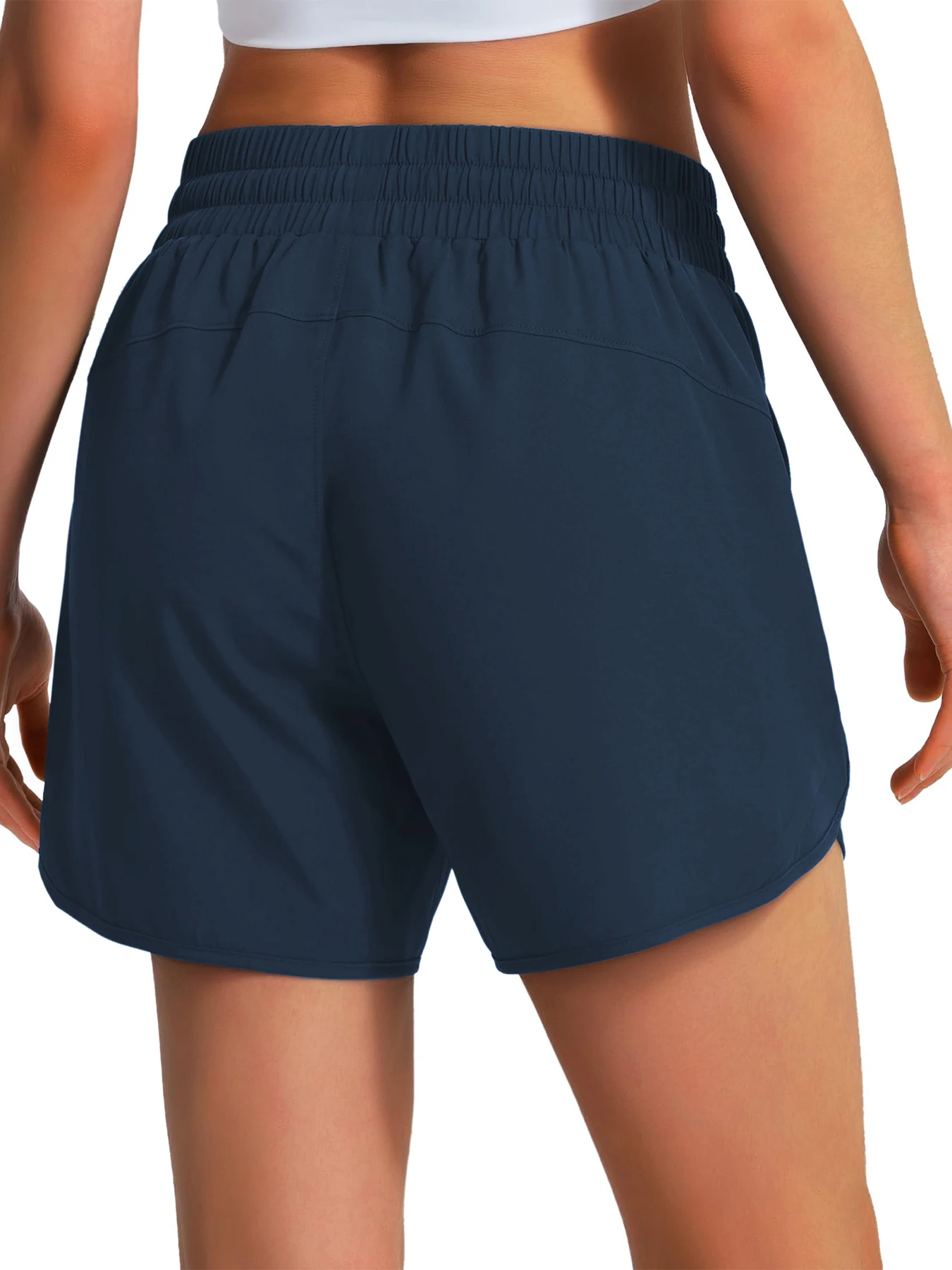 Neue Damen-Freizeit-Sportbekleidung, Sport-Laufshorts, schnelltrocknende, leichte Fitness-Shorts mit Reißverschluss, Sportshorts. – Detail 9