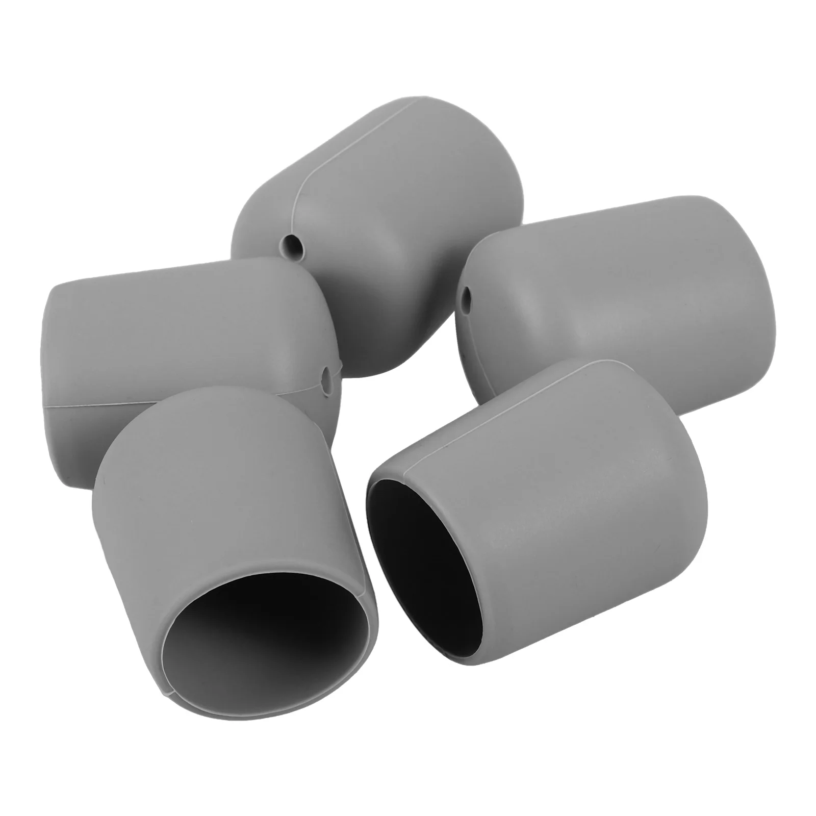 

5pcs Fishing Rod End Protectors Silicone Caps Medium Light Grey Replacement Accessories for Outdoor Fishing Supplies