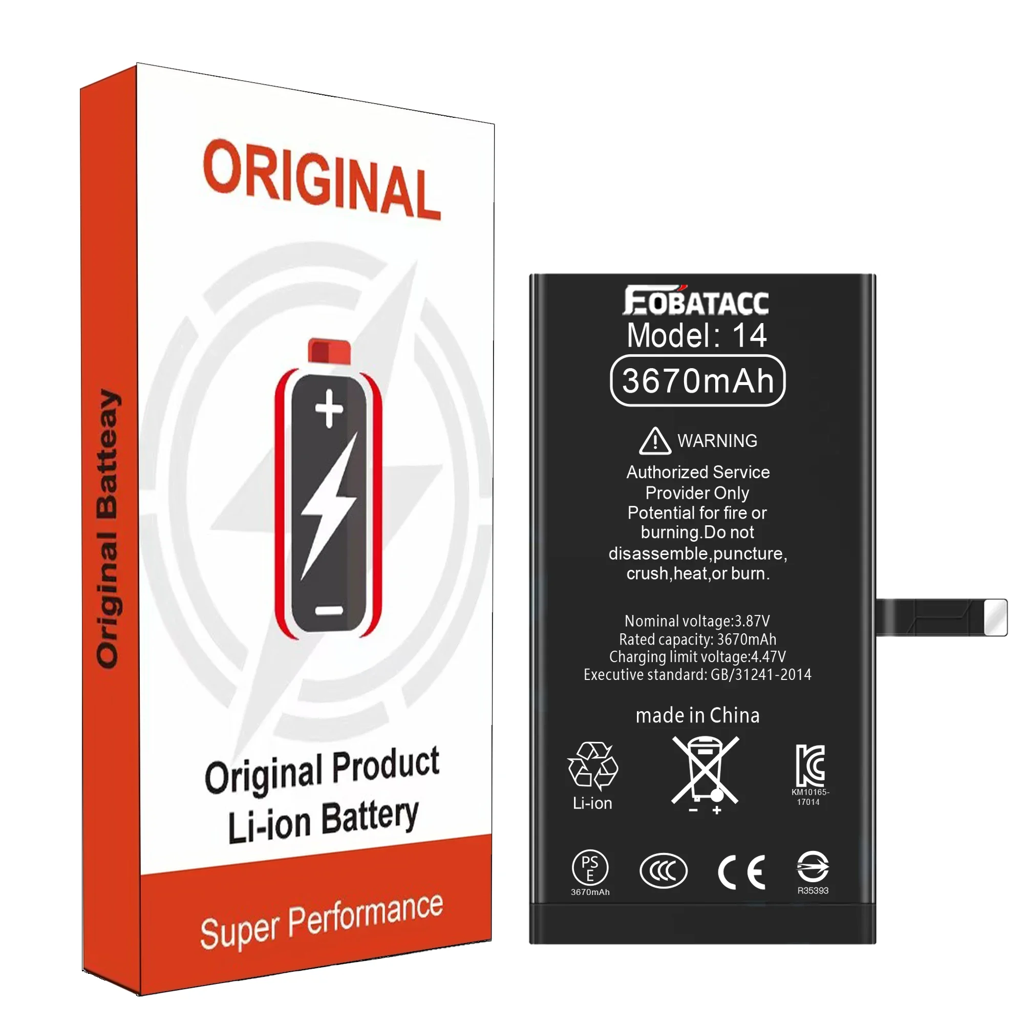 2025 YEARS EOBATACC High Quality 100% new Battery For  APPle 14 3670mah  Phone Battery+Tools