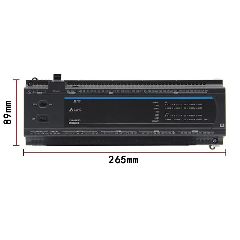 

Delta ES3 series DVP64ES300R 32DI 32DO Relay with Ethernet CANopen PLC Programmable controller