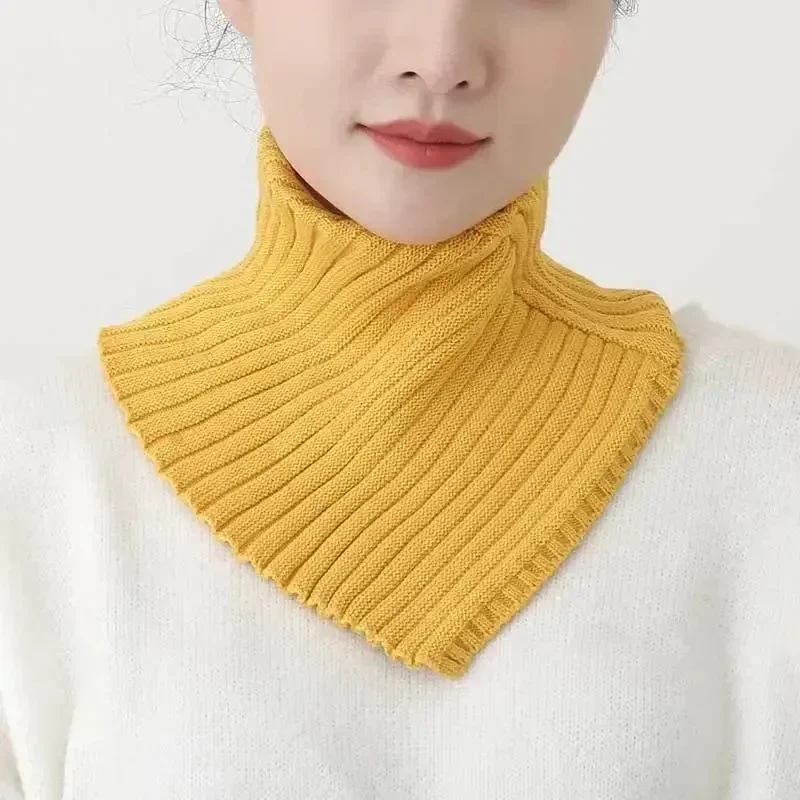 New Fashion Autumn Winter Knitted Fake Collar Scarf Women Warm Turtleneck Neck Warmer Detachable Winter Warm Windproof Scarf