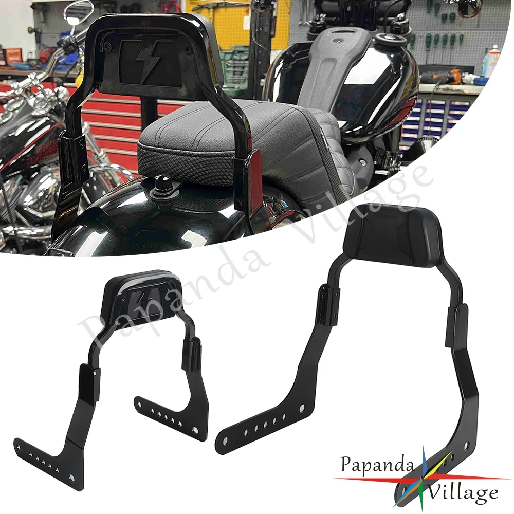 

Motorcycle Passenger Rear Backrest Pad Detachable Mini Sports Sissy Bar For Harley M8 Softail Low Rider S FXLR FXLRS 2018-2025