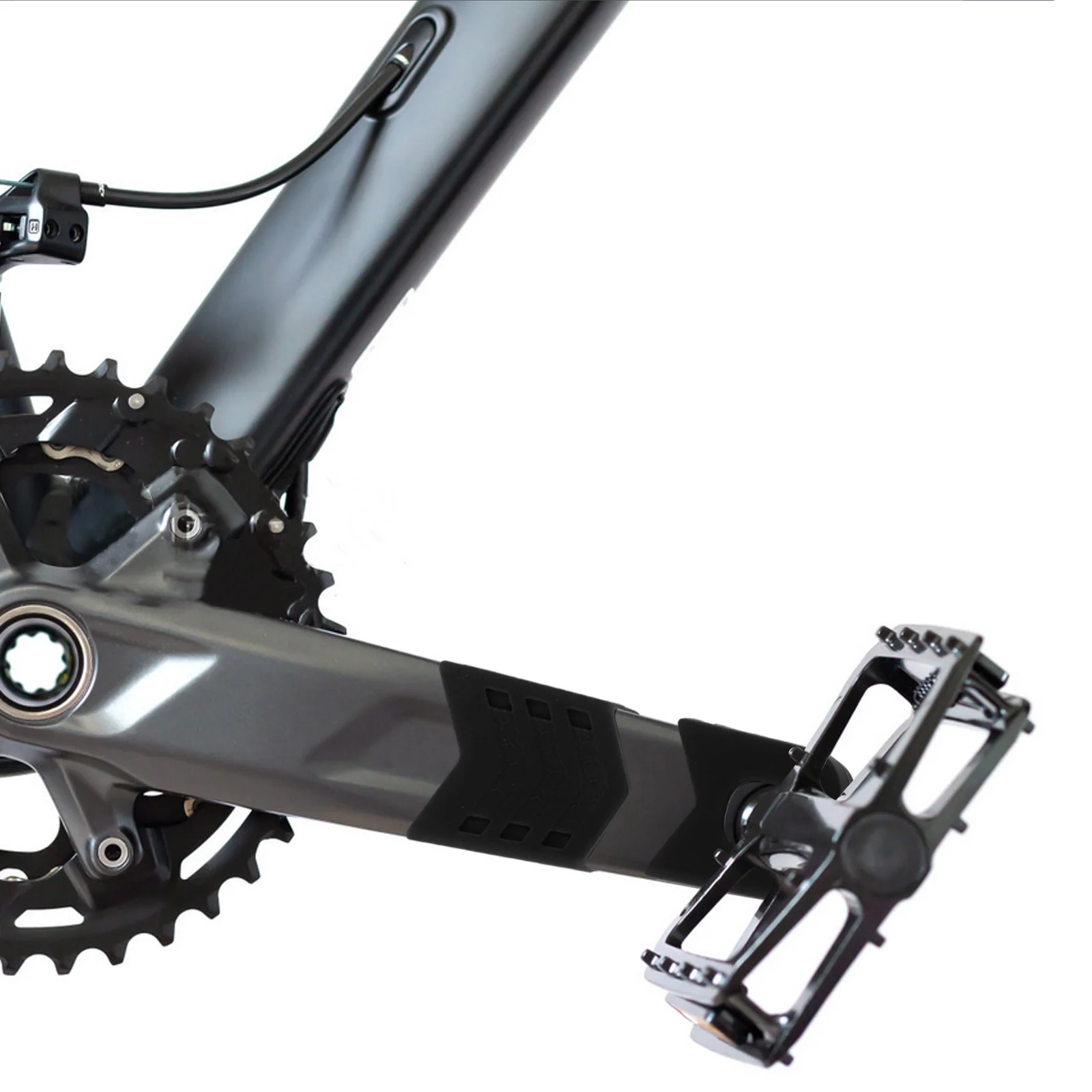 

4Pcs Silicone Crank Defender Covers Crankset Protector for Bicycle Crank Arms Universal Fit Scratch Mud Rain Resistant Black